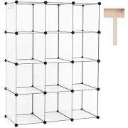 Cube Storage Organizer, 12-Cube Closet Cabinet Organizer, DIY Cube Shelf, Pla...