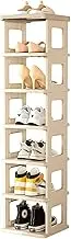 TINGTINGLI Foldable Shoe Rack, Narrow Shoe Rack, Single Tier Simple Shoe Rack, Easy to Assemble, Upgraded Tier Spacing, Higher and Wider, Suitable for Entrance Hallways and Closets(7F)