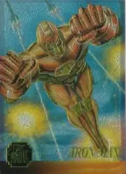 FLAIR MARVEL ANNUAL 1995 CHROMIUM CARD "IRON MAN " 3 OF 12 BY FLEER
