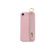 2Pcs Shockproof Solid Tpu Case With Wristband For Iphone Xs(Pink)