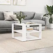Coffee Table White 59.5x59.5x40 cm Engineered Wood vidaXL