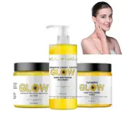 Turmeric Glow Combo Skincare Set, Turmeric Skin Care Set, Glow Combo Face Wash Scrub Butter, Improve Skin Tone Glow Combo Skincare