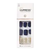 imPRESS Design, Press On Nails, Wannabe Star, Blue, Short, Size, Square
