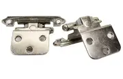 New Amerock BP3428-G10 3/8" Self-Closing Face Mount Satin Nickel Hinge (1 Pair)