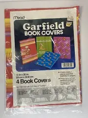 Mead Vintage Garfield Cartoon Book Covers Pack Of 4 13”x 20” New Old Stock