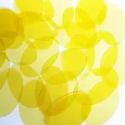 Oval Vinyl Shape 2" Yellow Go Go Transparent