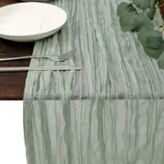 Table Runner Boho Gauze Cloth Wedding Table Runner Wedding Table Decor - Green