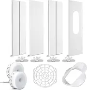 Portable Air Conditioner Window Kit, Portable AC Window kit with 2pack 3m Seal, Sliding AC Vent Kit for Exhaust Hose (5.1"/13cm)