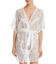 Flora Nikrooz Millie Lace Robe (Large, Natural)