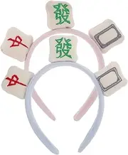 [MOKKHNB] 2pcs Flannel Face Wash Headband for Cute Mahjong Hairband Soft Elastic Bubble Headband for Skincare Daily Use Stylish Cozy Accessory