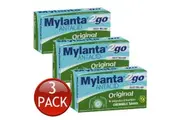 3 x MYLANTA 2GO ANTACID ORIGINAL CHEWABLE FOR INDIGESTION HEARTBURN 100 TABLETS