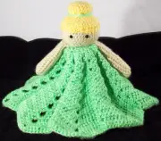 Tinker Bell Inspired Hand Crocheted Disney Play Doll Baby Lovey - Peter Pan