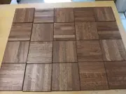 Bruce FLAT EDGE Oak Parquet Wood Flooring 6 x 6 inch NEW Chestnut Brown 20 PC.
