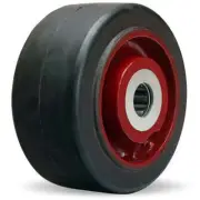 Hamilton W-630-R-1-1/4 Mold-on Rubber Wheel 6x3" - Durable Cast Iron Core with 1