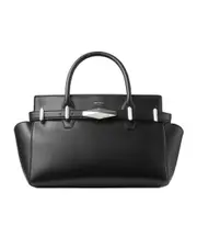 Jimmy Choo Diamond Belted Tote Bag One size BLACK/ANTIQUE/SILVER