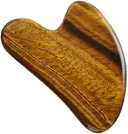 1Pc Eye Scraping Plate Durable Tool for Facial Body Massage Natural Light Brown Relieves Muscle Tension Stress for Skincare Routine