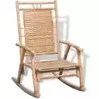 Bamboo Rocking Chair Lounge Living Room Nursery Bedroom Accent Armchair