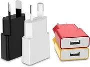 4Pack 5W USB Charger, 5V 1A Slim USB Power Plug Adapter Socket Charging Plug for iPhone, Samsung Mobile Phone,MP3, eBook Reader and More