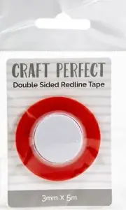 Craft Perfect Double-Sided Redline Tape-3mmX5m - 4 Pack