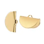 Gold tone stainless steel Necklace Bracelet Ends Bead Caps Clasp Cord End Clamp