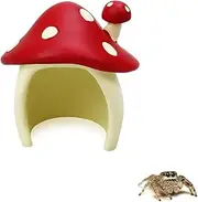 Mushroom Cubby for Jumping Spider Enclosure Decor Mushroom Spoods Pet Spider Decor Jumping Spider Habitat Hide (Style1, One Size)