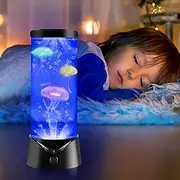 Jellyfish Lamp USB Powered LED Jellyfish Night Light 7 Color Changing Jellyfish Aquarium Lamp Realistic Jellyfish Tank Mood Light LED Jellyfish Lava Lamp Jellyfish Tank Table Lamp for Home