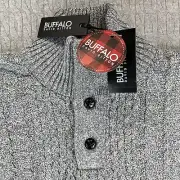 Buffalo David bitton men (M) watcher cable-knit Henley sweater new with tags