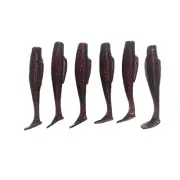 Black Aluminum Alloy Fishing Lure Pack of 6 Paddle Tail Swimbait 6 7cm Length