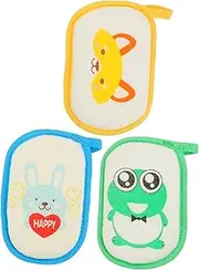 Mikinona 3pcs Bath Products Brush Bath Bath Bath for Babies Face Towels Bath Scrubbing Glove Bath Scrubber Pouf Shower Ball Newborn Wipes Sponge