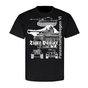 Panzerkampfwagen VI Panzer TYP VI Tiger Tank T-Shirt. Premium Cotton Short Sleeve O-Neck Mens T Shirt New S-3XL black
