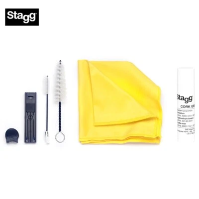Stagg SCK-PRO-CL Pro Clarinet Cleaning Kit with Brush, Swab, Reed Guard