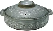 CtoC JAPAN Select 46-26081,26090/2-980391 Earthenware Pot, Gray, No. 8 IH Earthenware Pot, 9.8 inches (25 cm), 0.6 gal (2.2 L), IH Direct Fire, Oven Safe