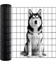 ARIFARO 0.6m x 15.2m Wire Mesh Fencing (5cm x 7.5cm 16GA) Multipurpose PVC Coated Welded Garden Fence, Roll Vinyl Coating Metal Wire Mesh for Dog, Chicken, Deer, Rabbit, and Other Small Animals