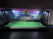 Atlanta Falcons Custom 2 Mini Helmet display case with LED lights