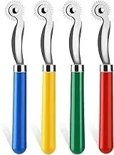 Nitlak 4 PCS Tracing Wheel,Tracing Wheel Sewing Tool, Plastic Handle Stainless Steel Pounce Wheel,Tracing Wheel for Sewing Patterns, Leathercraft, Professional Marking Spacer