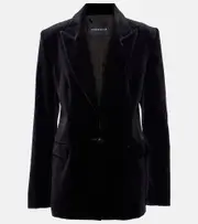 [Costarellos] Costarellos Azura cotton velvet blazer AU 6 black