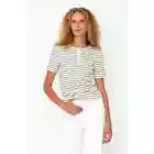 NWT KULE The Genie Striped Button Up Henley White Royal Blue sz M GOOP