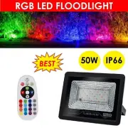 RGB IP66 Led Flood light Lamp Remote Control Colorful Outdoor Garden FloodLights