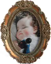 Vintage Picture Frames 2.5X3.5 Oval Frame Wallet Size Picture Frames Small Pictu