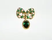 BARBIE EMPRESS OF EMERALDS GLAMOUR DOLL BROOCH SWAROVSKI CRYSTALS Jewelry