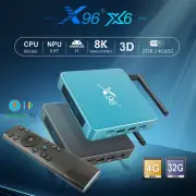 Android X96-X6 32GB Bluetooth Dual WiFi 5G 8K Media Streaming TV Box Antenna