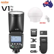 Godox V1Pro-N TTL HSS Li-ion Round Head Flash For Nikon + AK-R22 Dome Diffuser
