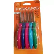 Set of 5 Fiskars 5" Blunt Tip Scissors multicolor age 4+ safety edge blade #A77