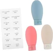 VINTORKY 3Pcs Travel Sub Bottles Set Portable Squeezable Toiletry Containers Leakproof Travel Bottles for Shampoo Lotion and Shower Gel for Travel and Storage
