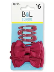 School Bow Tie And Clip Set