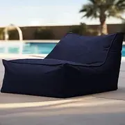Bean Bag Chairs Cover for Adults Outdoor Waterproof Oxford Chaise Lounge Pouf Cover No Filler Garden Beach Camp Beanbag Sofa Bed Puff Salon (Color : Lake Blue, Size : Empty Cover)