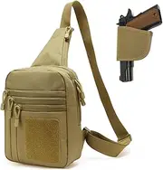 [VTACOUTV] Conceal Carry Gun Bag for men, Tactical Sling Bag Shoulder Chest Pack Range Bags with Holster of Handguns