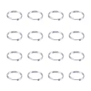 200pcs Double Loops Iron Split Rings For DIY Craft Jewelry Making Silver 10x1mm