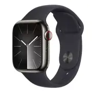 Apple Watch Series 9 GPS + Cellular 45mm Graphite Stainless Steel w/ Midnight...