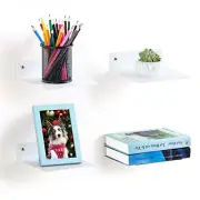 Small Floating Shelf Set of 4 Pack White, Metal 15.7'' (4 Pack) White-2